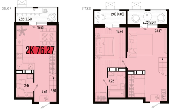 
   Продам 2-комнатную, 76.27 м², Цветной бульвар, литер 1

. Фото 4.