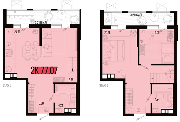 
   Продам 2-комнатную, 77.07 м², Цветной бульвар, литер 1

. Фото 4.