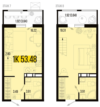 
   Продам 1-комнатную, 53.48 м², Цветной бульвар, литер 1

. Фото 4.