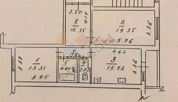 
   Продам 2-комнатную, 69.6 м², Рашпилевская ул, 325/1

. Фото 8.