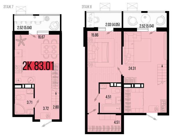 
   Продам 2-комнатную, 83.01 м², Цветной бульвар, литер 4

. Фото 4.