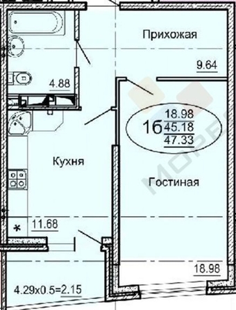 
   Продам 1-комнатную, 44.8 м², Ставропольская ул, 336/6

. Фото 21.