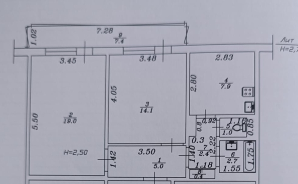 
   Продам 2-комнатную, 60 м², ГСК-17 тер

. Фото 15.