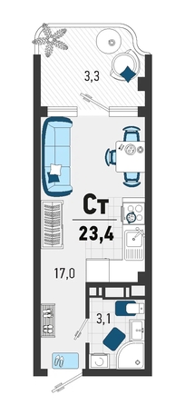 
   Продам 1-комнатную, 20.9 м², Конечная ул, 2

. Фото 12.