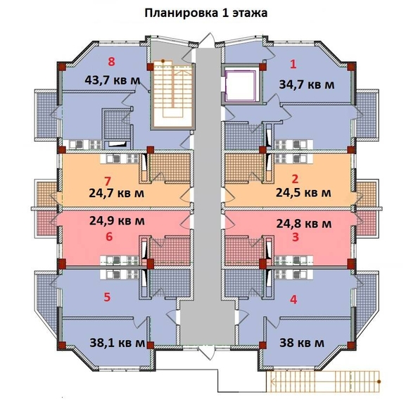 
   Продам 2-комнатную, 47.3 м², Донской пер, 11Б

. Фото 22.