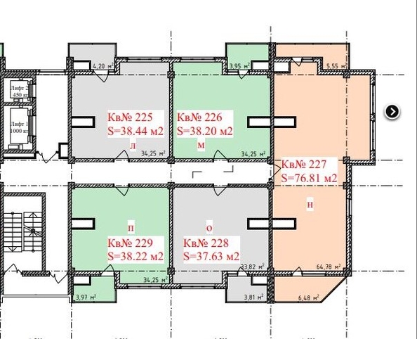 
   Продам 3-комнатную, 76.1 м², Дачная ул, 28/4

. Фото 18.