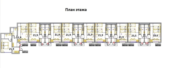 
   Продам 1-комнатную, 21.6 м², Крымская ул, 83

. Фото 22.