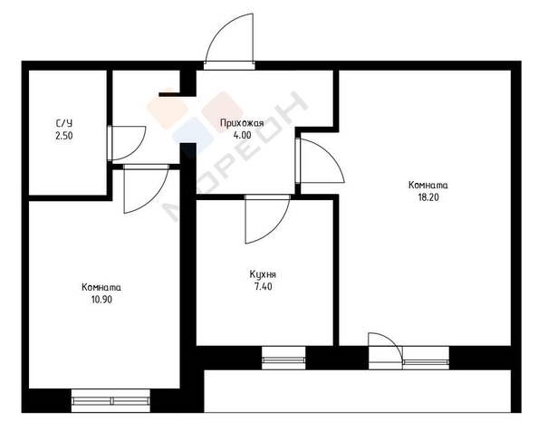 
   Продам 2-комнатную, 53.1 м², Ставропольская ул, 217к1

. Фото 2.