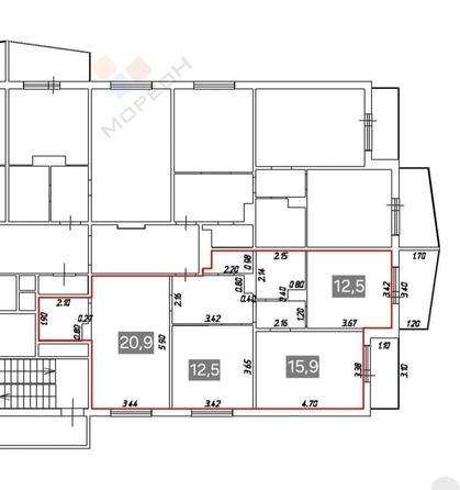 
   Продам 3-комнатную, 80.9 м², Академика Лукьяненко П.П. ул, 16/1

. Фото 22.