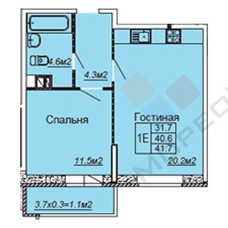 
   Продам 1-комнатную, 40.9 м², Московская ул, 137к1

. Фото 13.