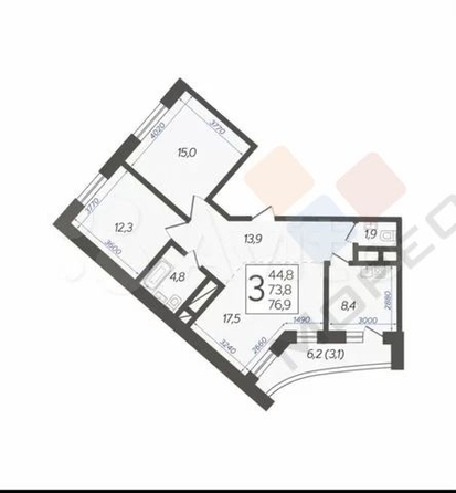 
   Продам 3-комнатную, 83 м², 3-я Трудовая ул, 1/3

. Фото 38.