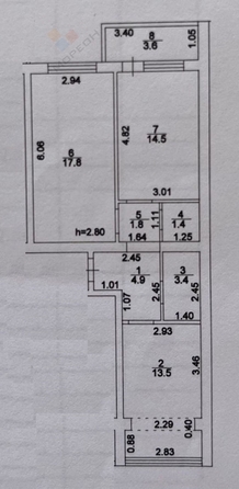 
   Продам 2-комнатную, 57.3 м², Агрохимическая ул, 138 лит А

. Фото 19.