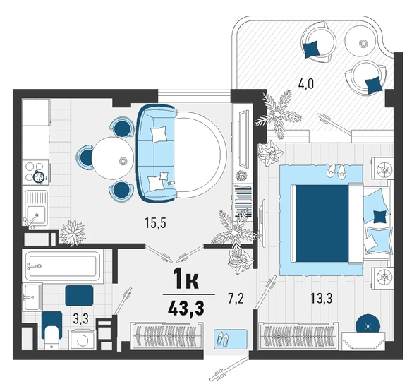 
   Продам 1-комнатную, 39.9 м², Конечная ул, 2

. Фото 6.