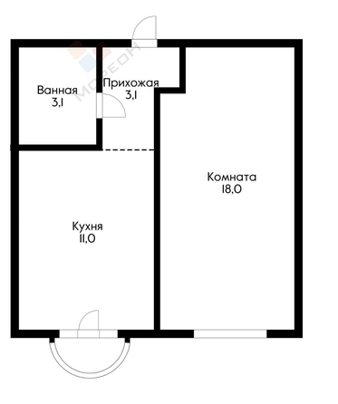 
   Продам 1-комнатную, 36.4 м², Шевкунова ул, 5

. Фото 9.