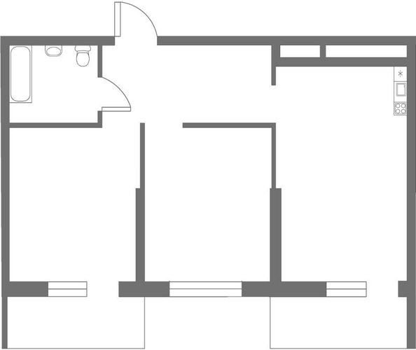 
   Продам 2-комнатную, 50.3 м², Искры ул, 66/10

. Фото 2.