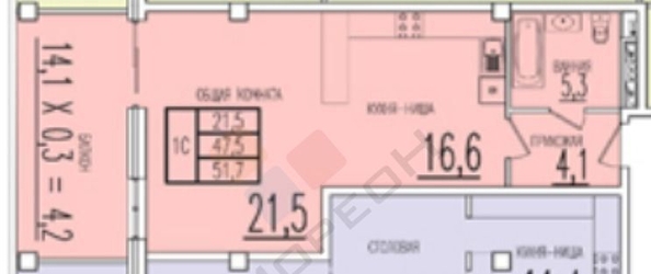 
   Продам 1-комнатную, 62.5 м², Чкалова ул, 8

. Фото 24.