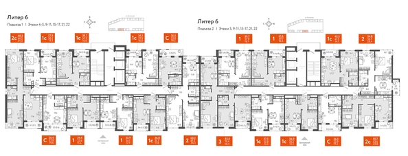 
   Продам 2-комнатную, 67.55 м², Колхозная ул, 5/2 к3

. Фото 1.