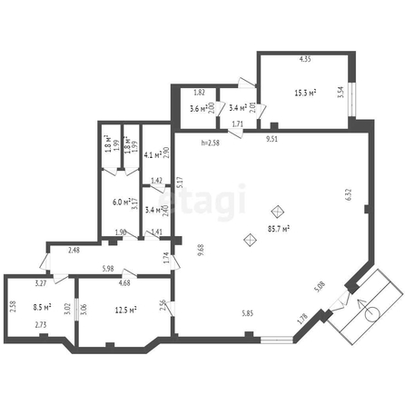 
   Продам помещение свободного назначения, 155.9 м², Гимназическая ул, 40

. Фото 26.