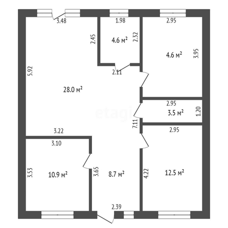 
   Продам дом, 90 м², Краснодар

. Фото 1.