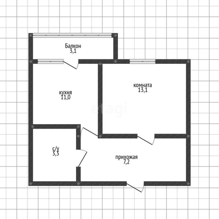 
   Продам 1-комнатную, 37.3 м², Крылатская ул, 21

. Фото 1.