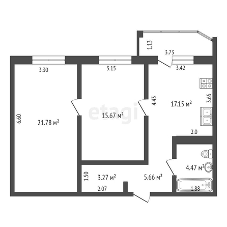 
   Продам 2-комнатную, 63.7 м², Шоссе Нефтяников ул, 22/1

. Фото 15.