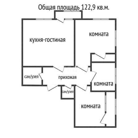 
   Продам 4-комнатную, 122.9 м², Старокубанская ул, 137/1

. Фото 1.