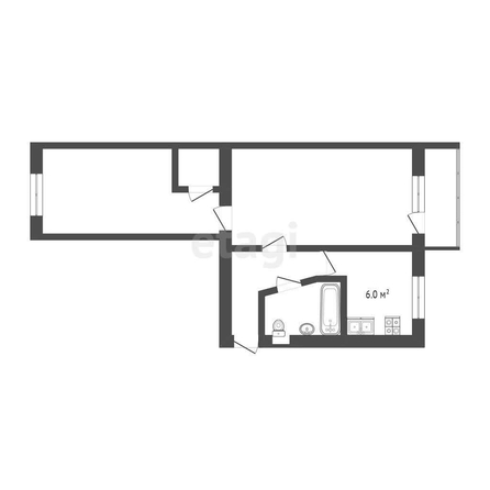 
   Продам 2-комнатную, 41.6 м², Волжская ул, 75

. Фото 25.