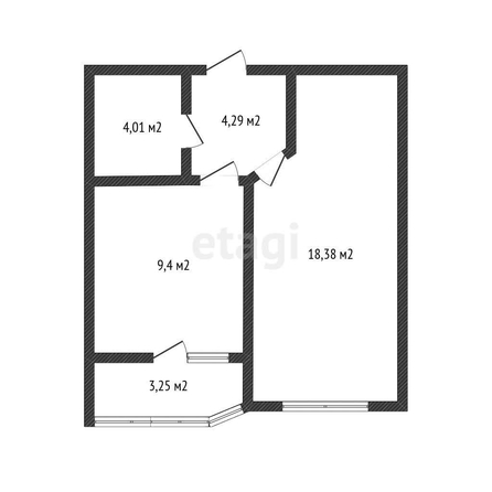 
   Продам 1-комнатную, 32.2 м², Домбайская ул, 63

. Фото 22.