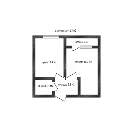 
   Продам 1-комнатную, 40.9 м², Заполярная ул, 37/1

. Фото 1.