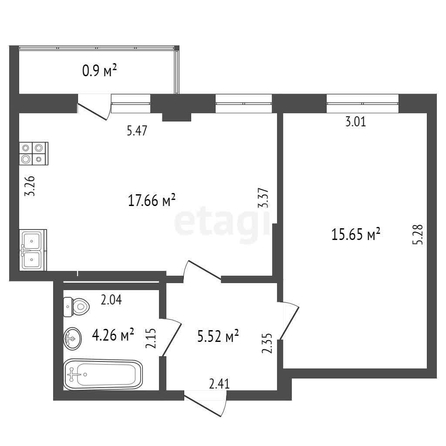 
   Продам 1-комнатную, 43.2 м², Конгрессная ул, 19/1  2

. Фото 12.