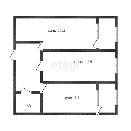 
   Продам 2-комнатную, 54.8 м², Карельская ул, 51/7

. Фото 12.