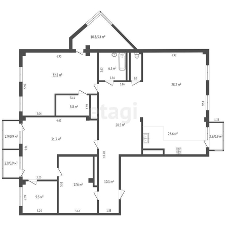 
   Продам 3-комнатную, 270 м², Баварская ул, 8

. Фото 32.