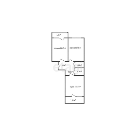 
   Продам 2-комнатную, 56.1 м², Восточно-Кругликовская ул, 53

. Фото 11.