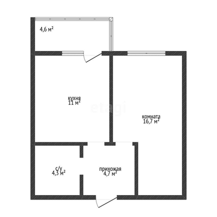 
   Продам 1-комнатную, 36.8 м², Конгрессная ул, 41

. Фото 1.