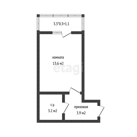 
   Продам студию, 24.7 м², Дубравная ул, 1

. Фото 1.