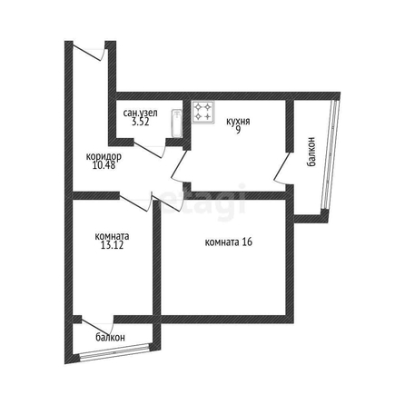 
   Продам 2-комнатную, 55.3 м², Круговая ул, 4в/1

. Фото 7.