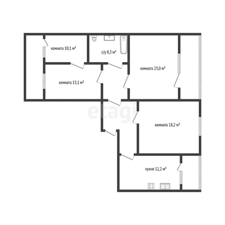 
   Продам 4-комнатную, 98.8 м², Гимназическая ул, 60

. Фото 35.