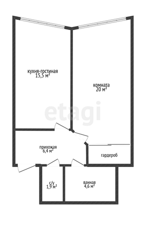 
   Продам 1-комнатную, 48.5 м², Конгрессная ул, 33/1

. Фото 8.