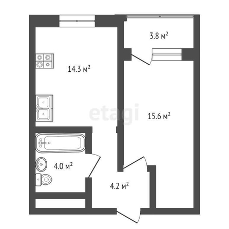 
   Продам 1-комнатную, 39 м², Питерская ул, 40/1

. Фото 14.