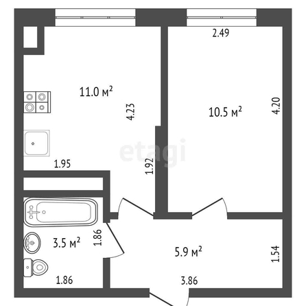 
   Продам 1-комнатную, 36.4 м², Воскресенская ул, 56

. Фото 9.