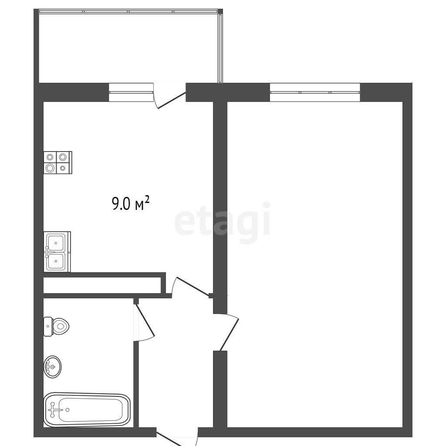 
   Продам 1-комнатную, 35.1 м², 3-я Целиноградская ул, 7

. Фото 26.