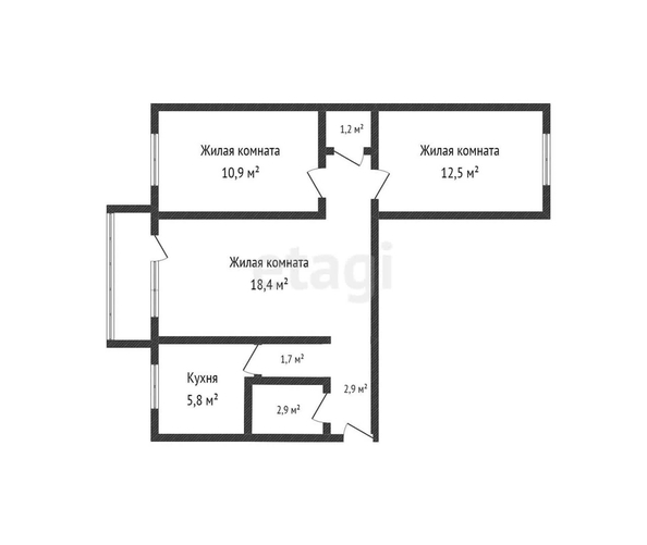 
   Продам 3-комнатную, 59.2 м², Ставропольская ул, 224

. Фото 21.