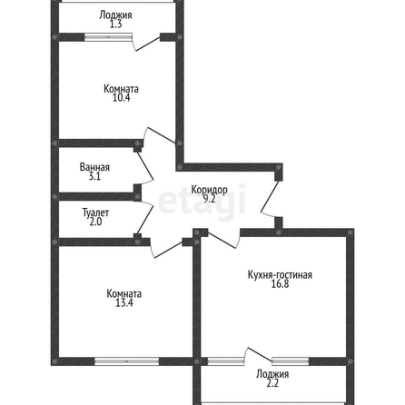 
   Продам 2-комнатную, 58.4 м², Домбайская ул, 55/3

. Фото 29.