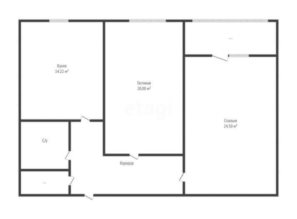 
   Продам 2-комнатную, 75.2 м², Ярославская ул, 113/1

. Фото 1.