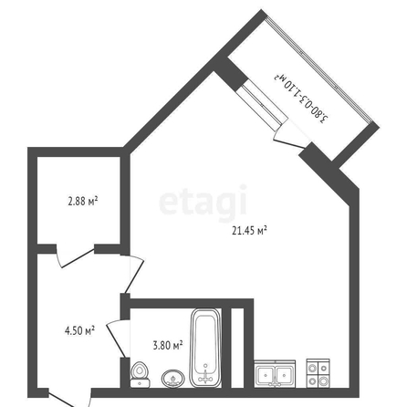 
   Продам студию, 33.7 м², Дубравная ул, 1

. Фото 21.