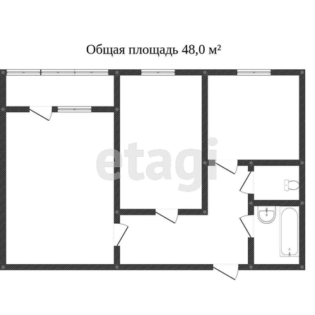 
   Продам 2-комнатную, 48 м², Уральская ул, 200

. Фото 12.