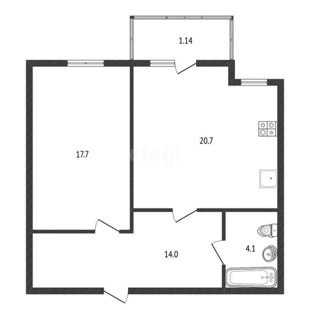 
   Продам 2-комнатную, 57.64 м², Криничная ул, 128

. Фото 1.