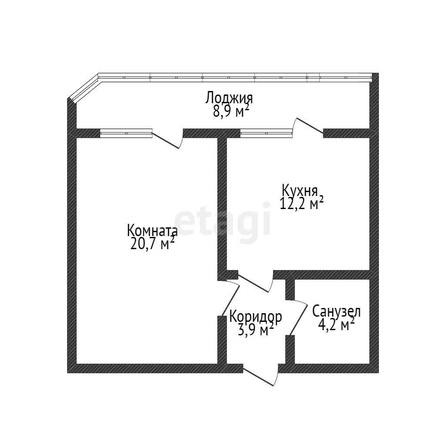 
   Продам 1-комнатную, 41 м², Табачная ул, 1/1  1

. Фото 7.