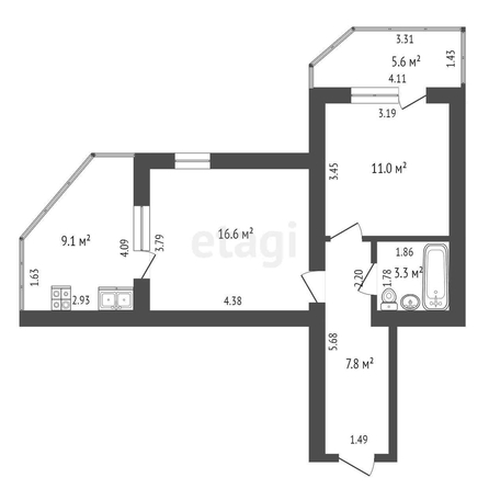 
   Продам 1-комнатную, 48 м², Восточно-Кругликовская ул, 64

. Фото 20.