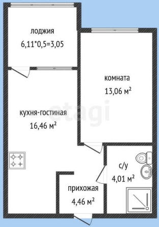 
   Продам 1-комнатную, 36.8 м², Любимово мкр, 2

. Фото 25.